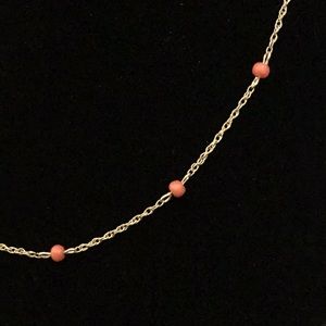 Vintage 12k Gold Filled Coral Beaded Chain